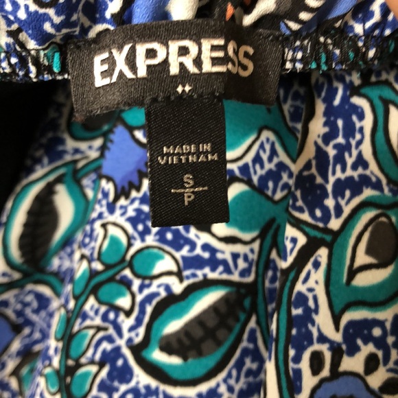 Express Strapless Asymmetrical Floral Dress Size Small - Picture 9 of 9